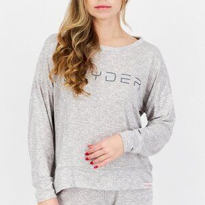 SPYDER | NWT Grey Long Sleeve Soft Lounge Pajama Logo Shirt Ski Snowboard Top L